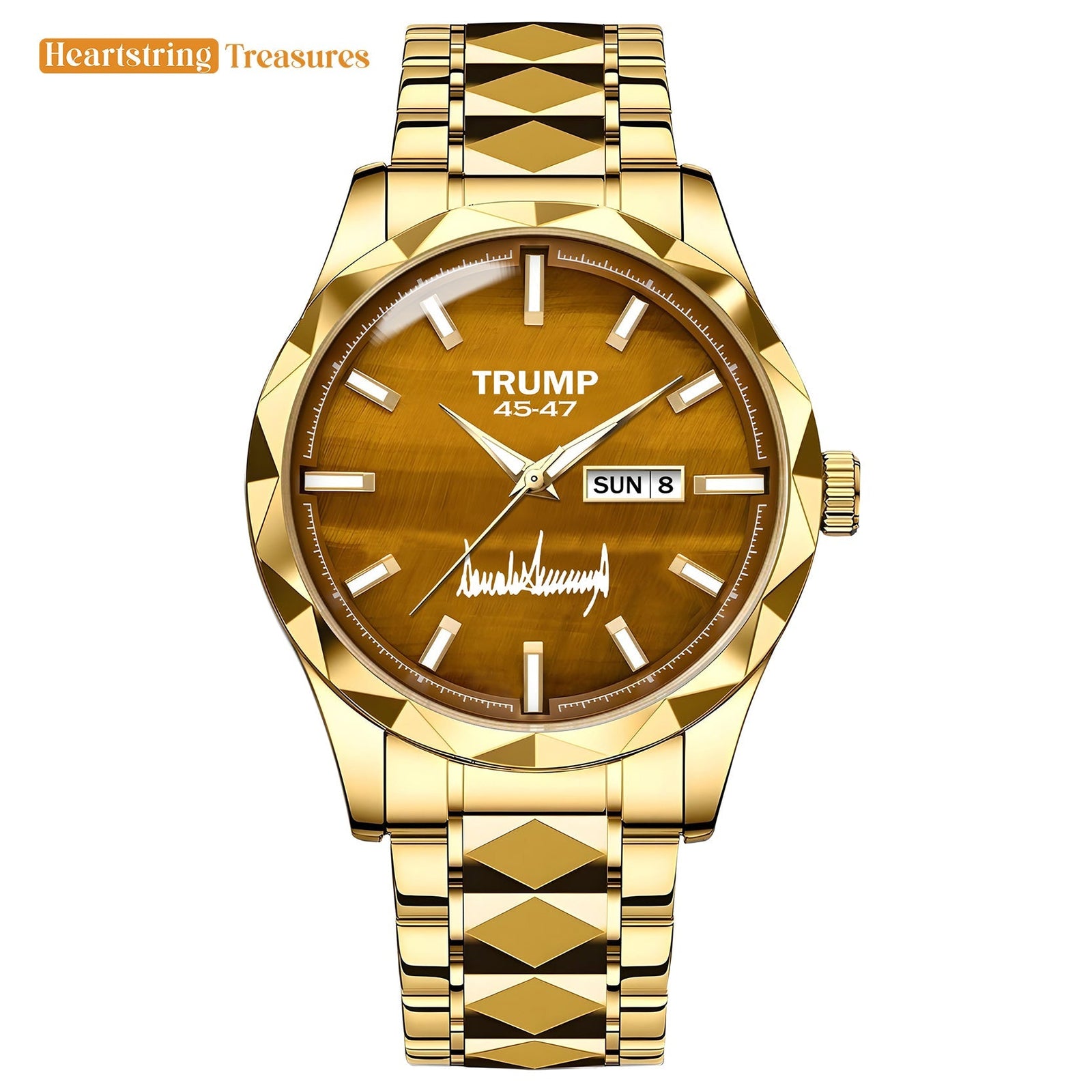 TRUMP Watch 45-47 Luxury Gold – Espresso Brown Dial – Gold Watch for Men