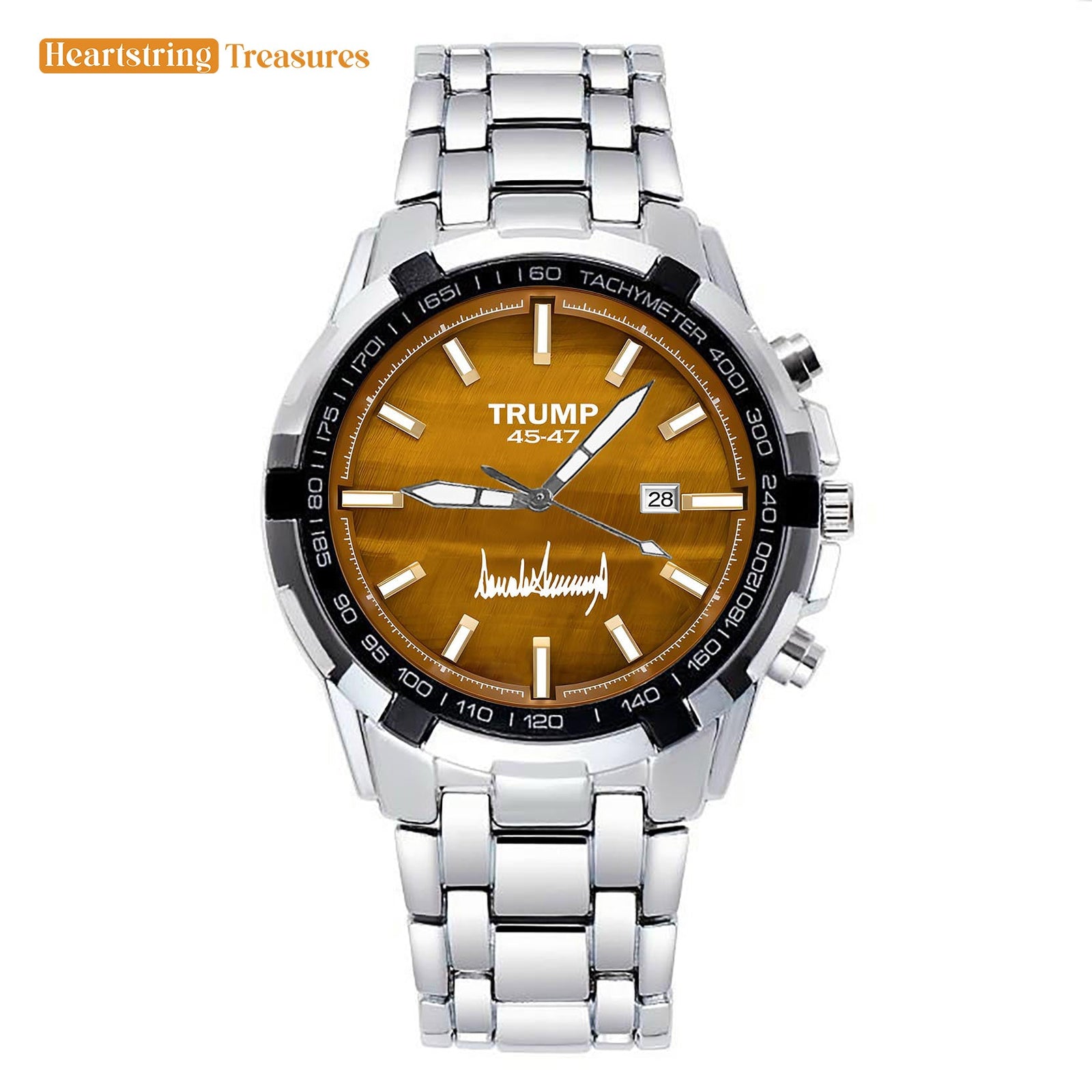 TRUMP Watch 2025 - Wood Grain Dial - Gift Watch for Fans
