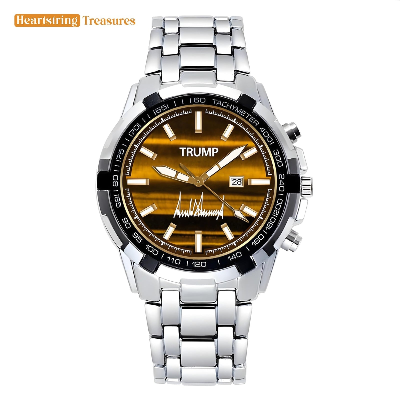 TRUMP Watch 2025 - Brown Timber Dial - Gift Watch for Fans