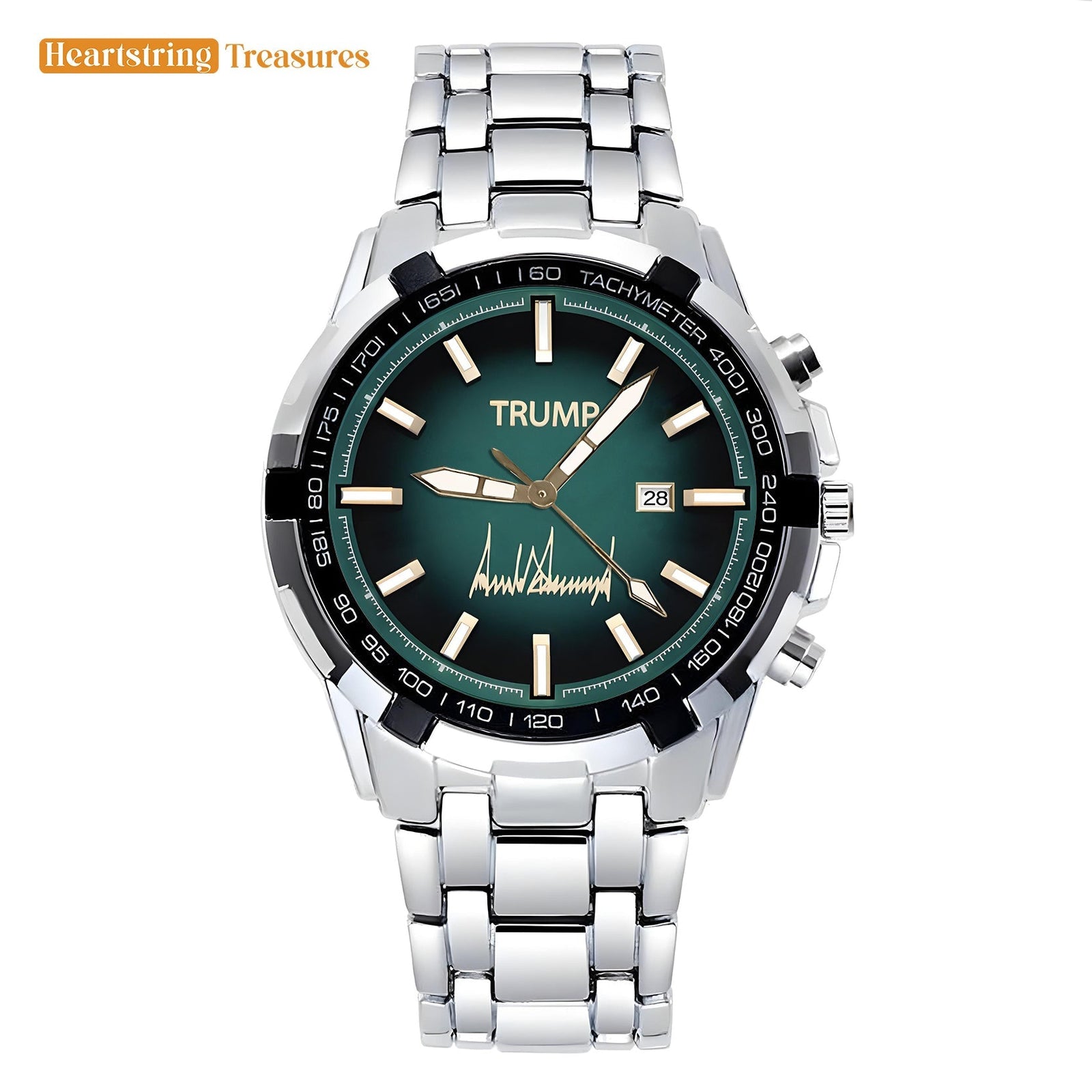 TRUMP Watch 2025 - Emerald Steel - Gift Watch for Fans