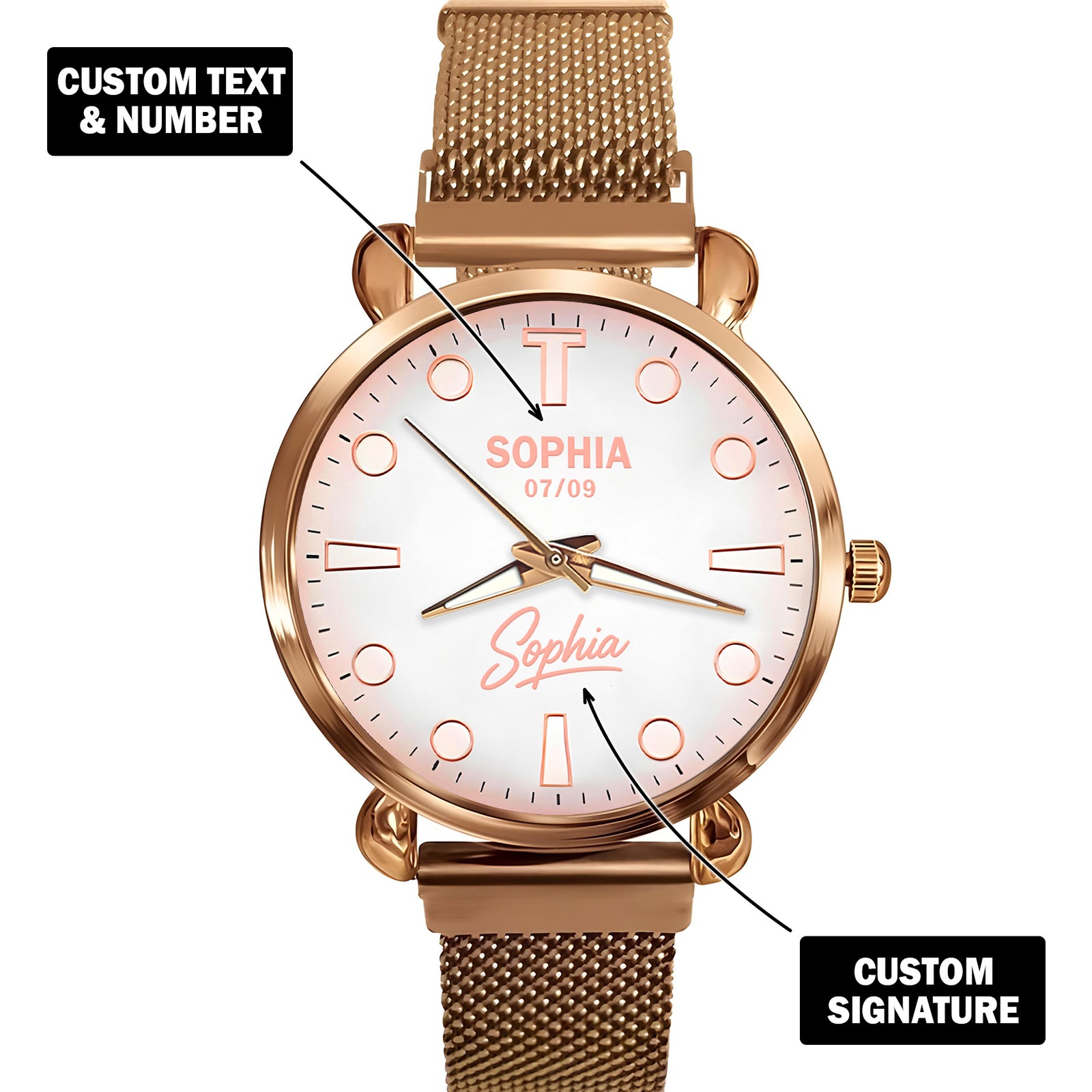 Custom Wrist Watches For Ladies - Rose Gold Watches For Ladies