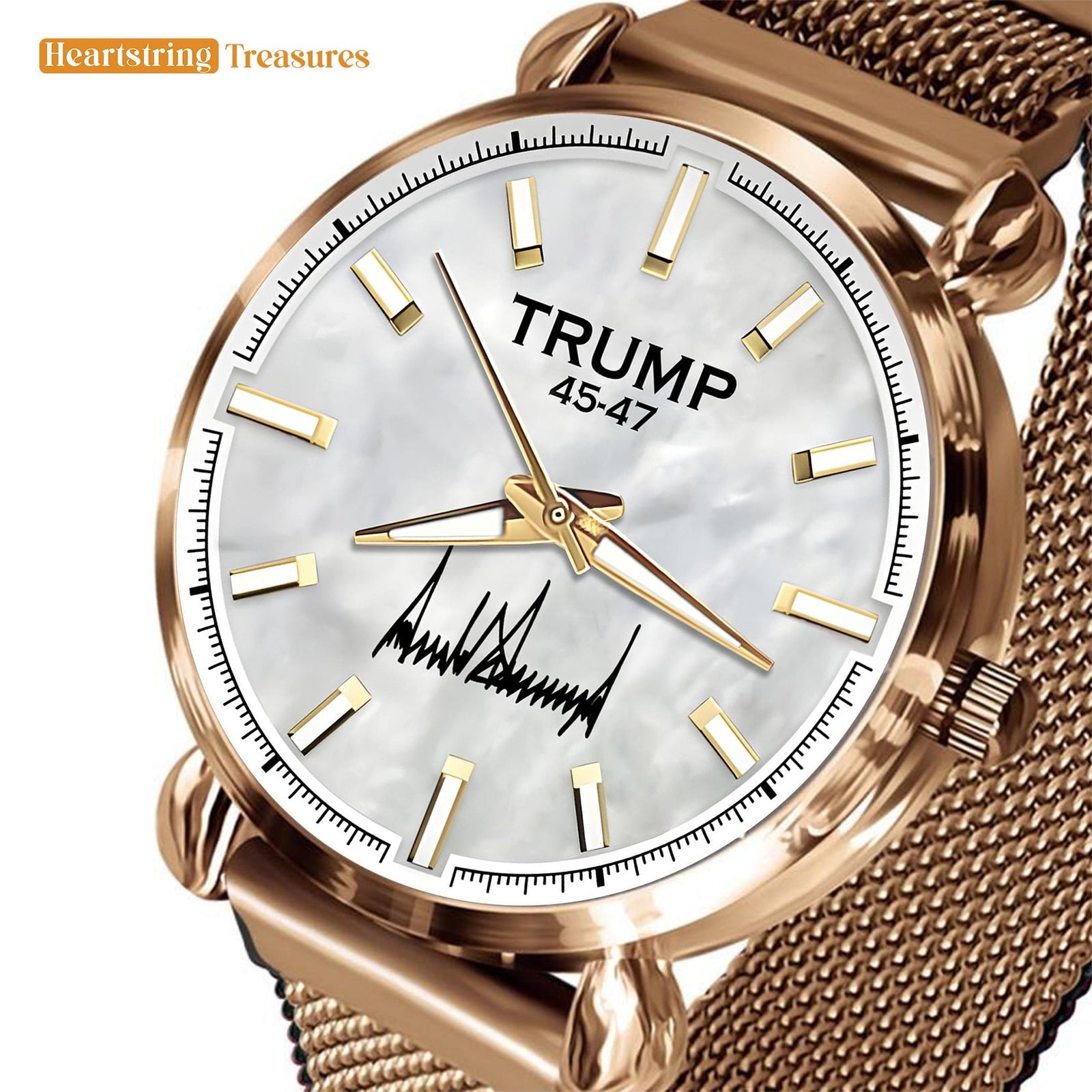TRUMP Watch 45-47 Luxury Gold - Ivory Shine Dial - Gift Watch for Women