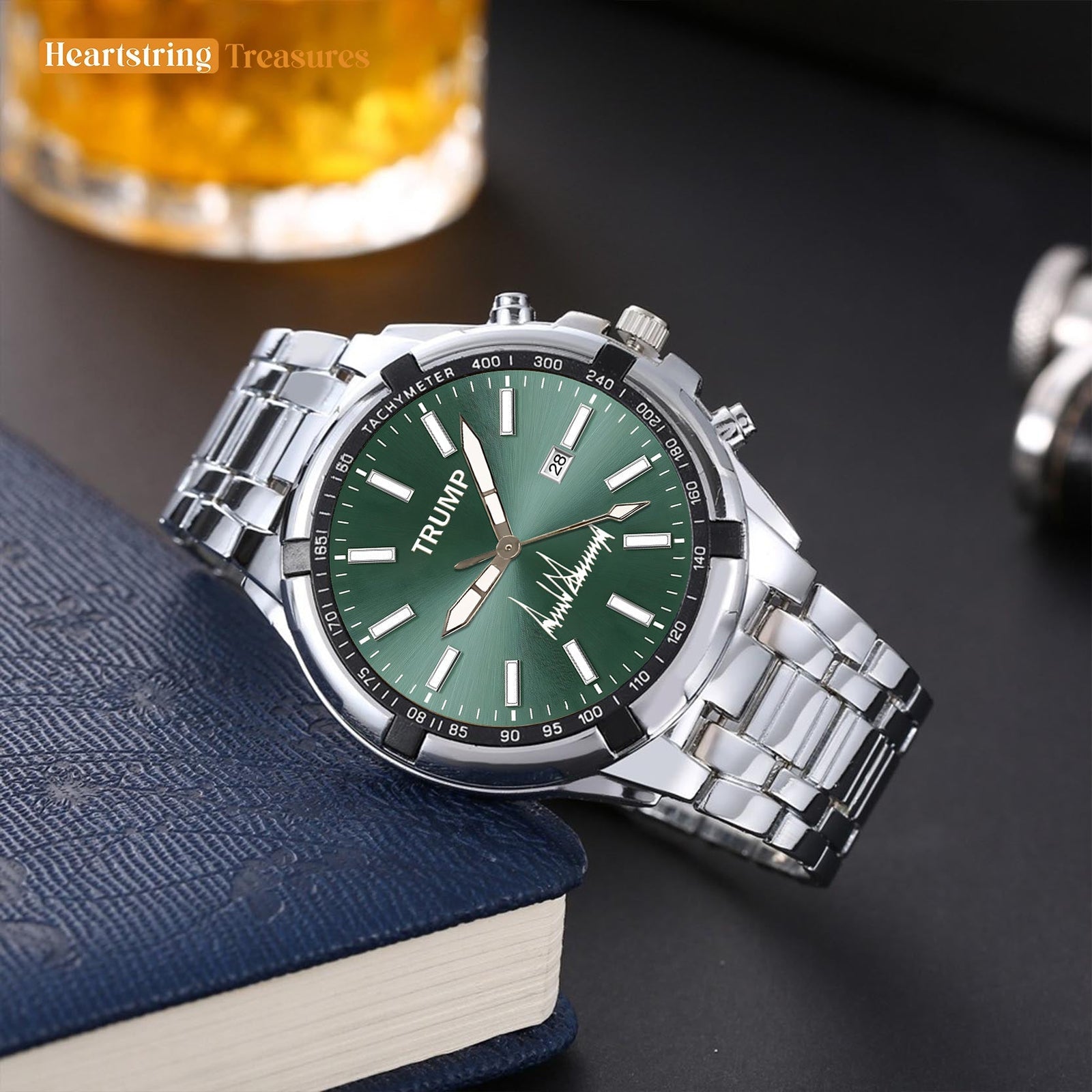 TRUMP Watch 2025 - Emerald Glow Dial - Gift Watch for Fans