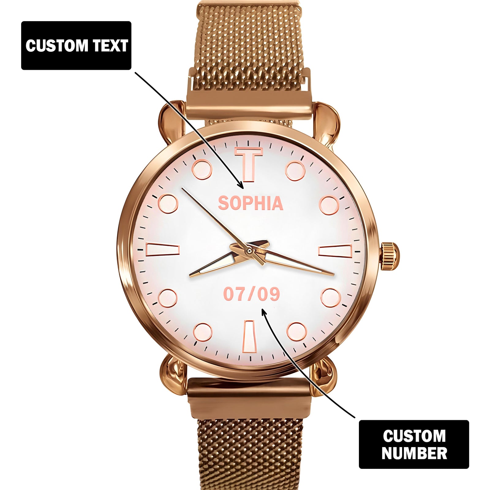 Custom Wrist Watches For Ladies - Rose Gold Watches For Ladies