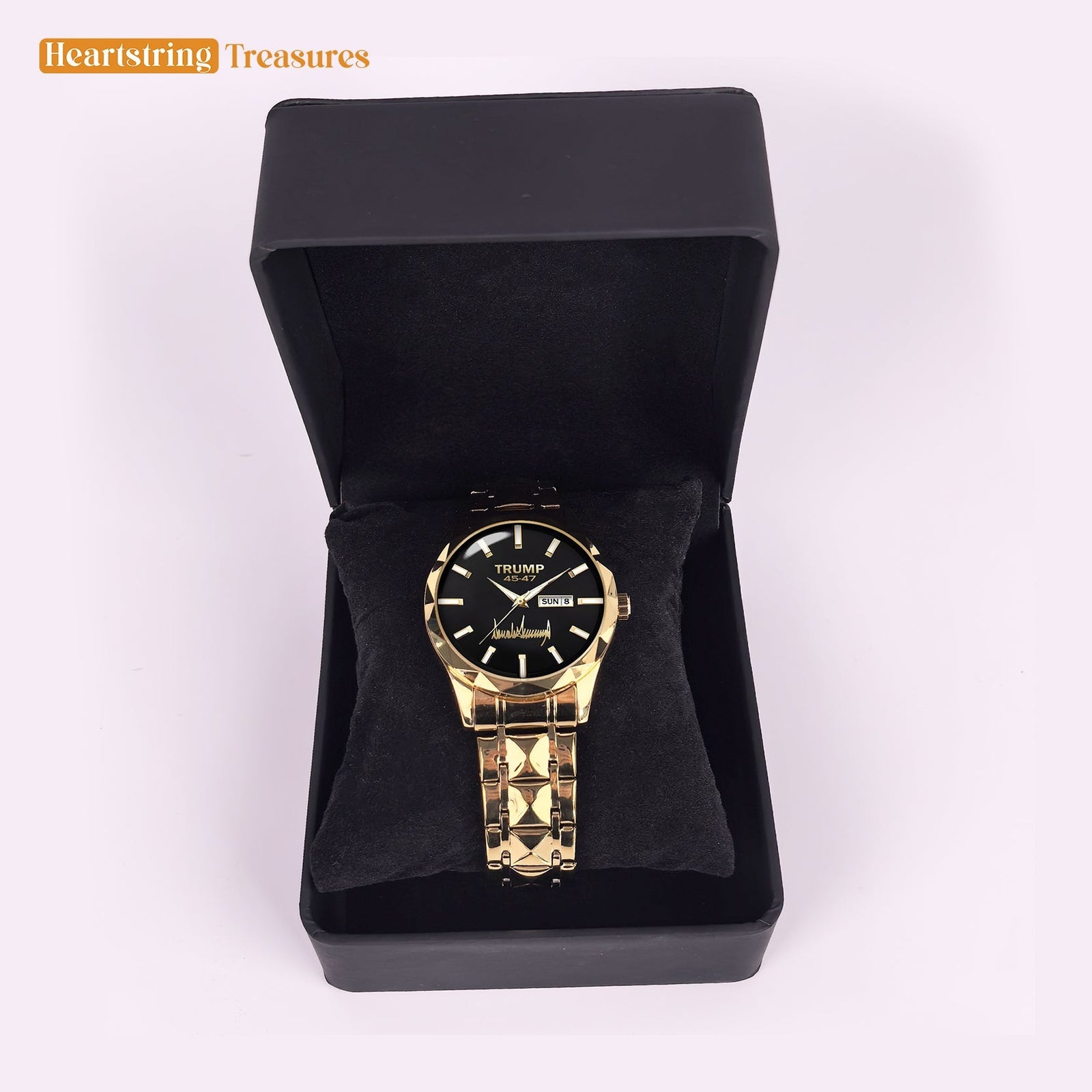 TRUMP Watch 45 - 47 Luxury Gold – Onyx Black Dial – Gold Watch for Men