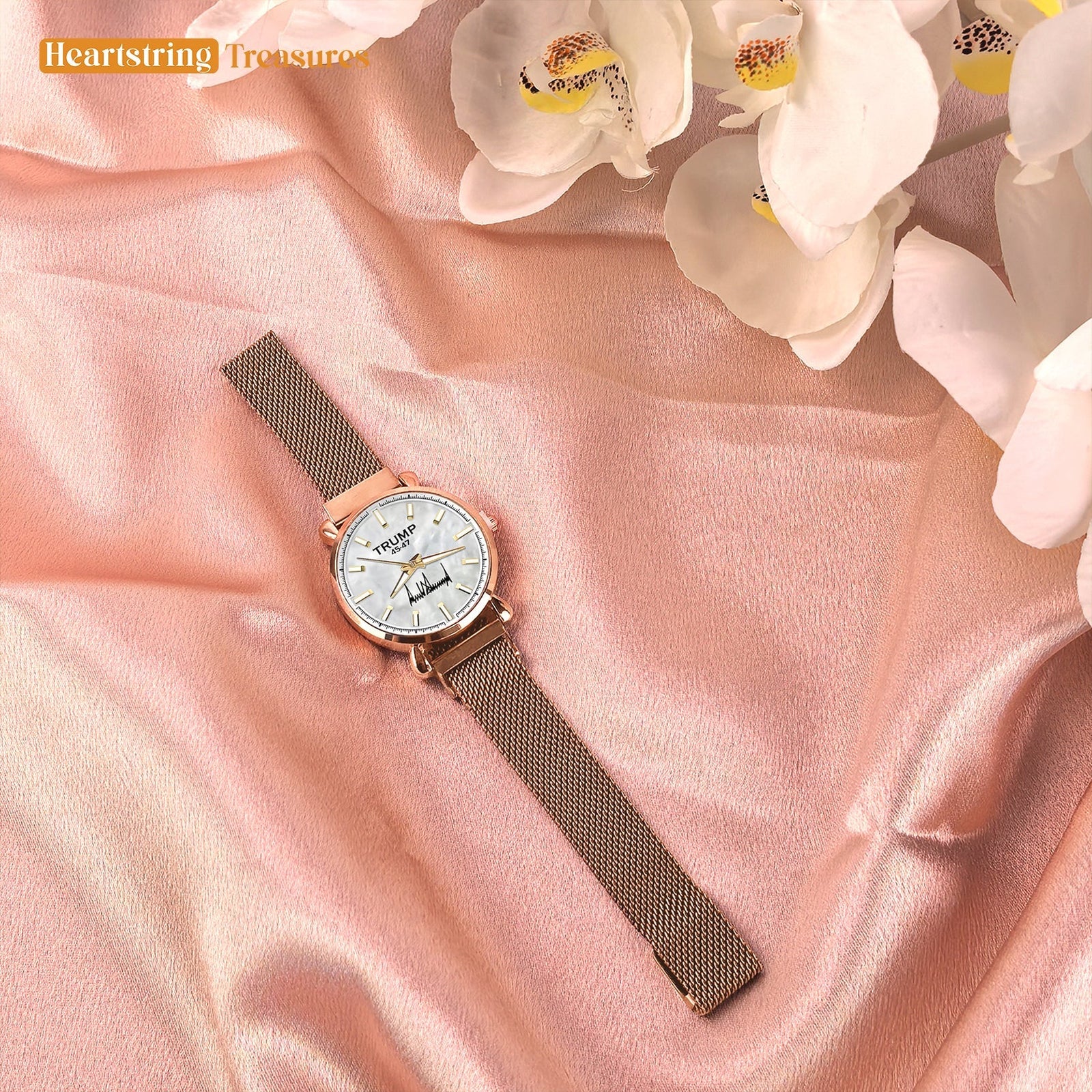 TRUMP Watch 45-47 Luxury Gold - Ivory Shine Dial - Gift Watch for Women