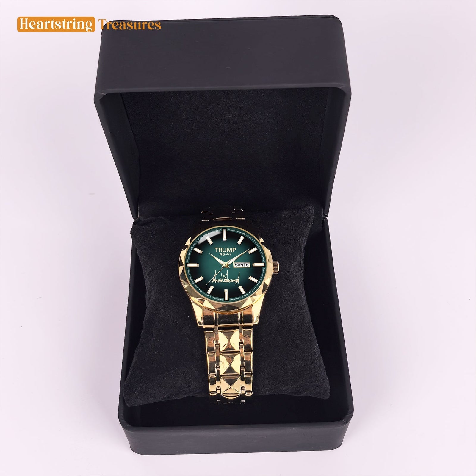 TRUMP Watch 45-47 Luxury Gold – Gradient Jade Dial – Gold Watch for Men