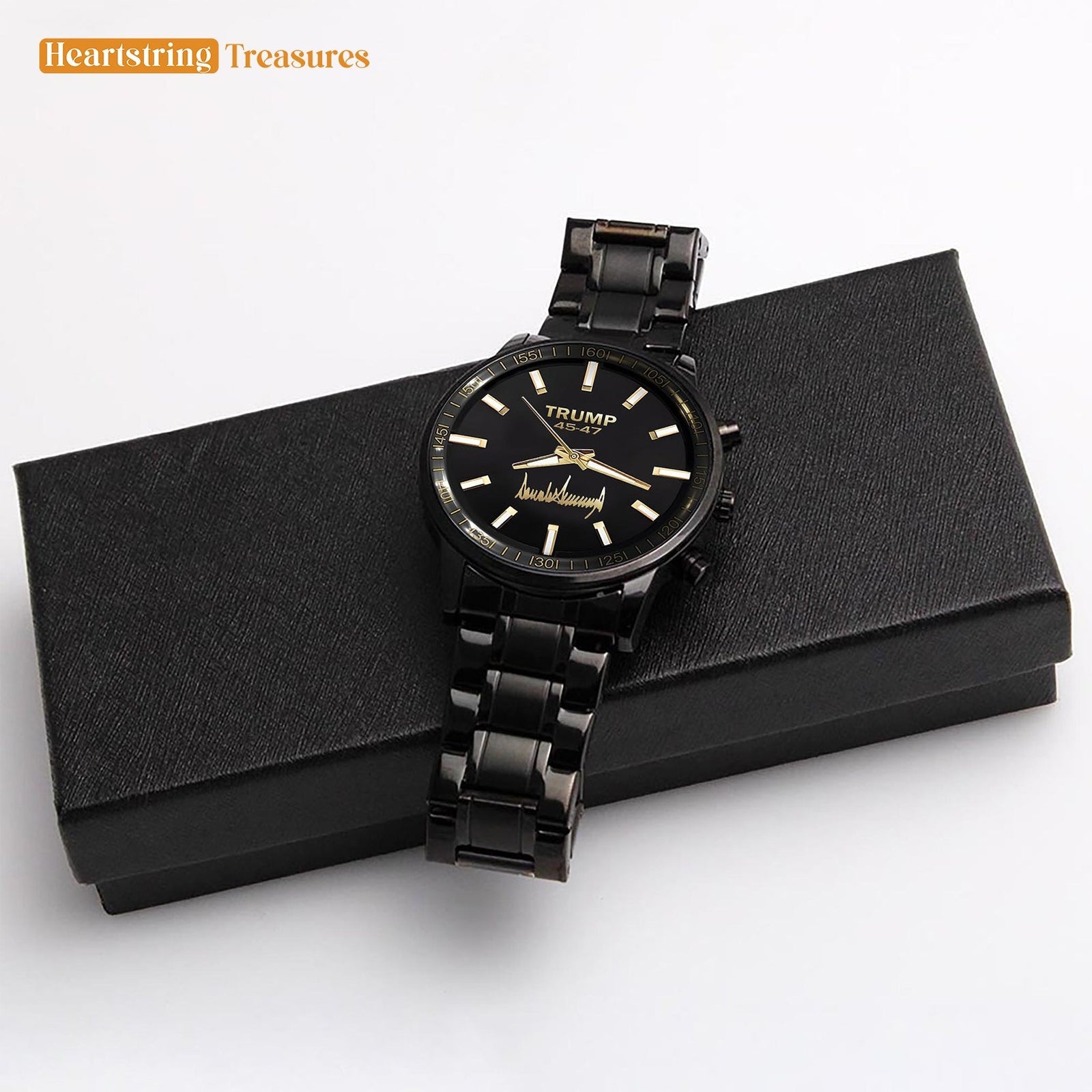 TRUMP Watch 45-47 Stainless steel - Obsidian Black Dial - Gift Watch for Fans