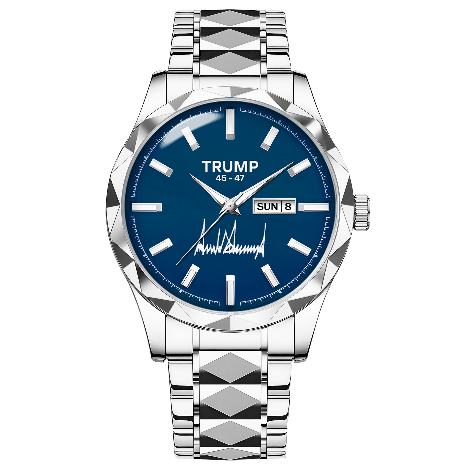 TRUMP 45-47 Watch 2025 Signature – Liberty Steel Blue Dial – Watch for Men