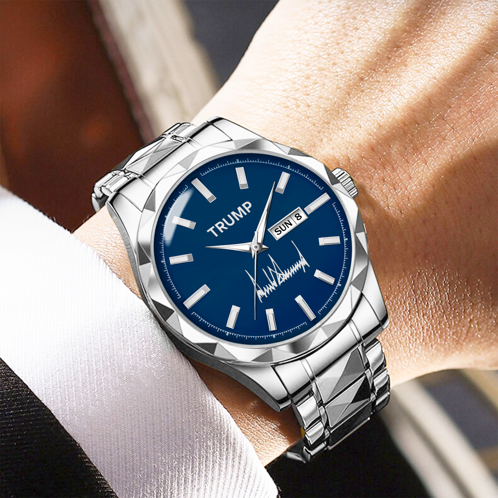TRUMP Watch 2025 – Legacy Blue Sunburst Dial – Watch for Men