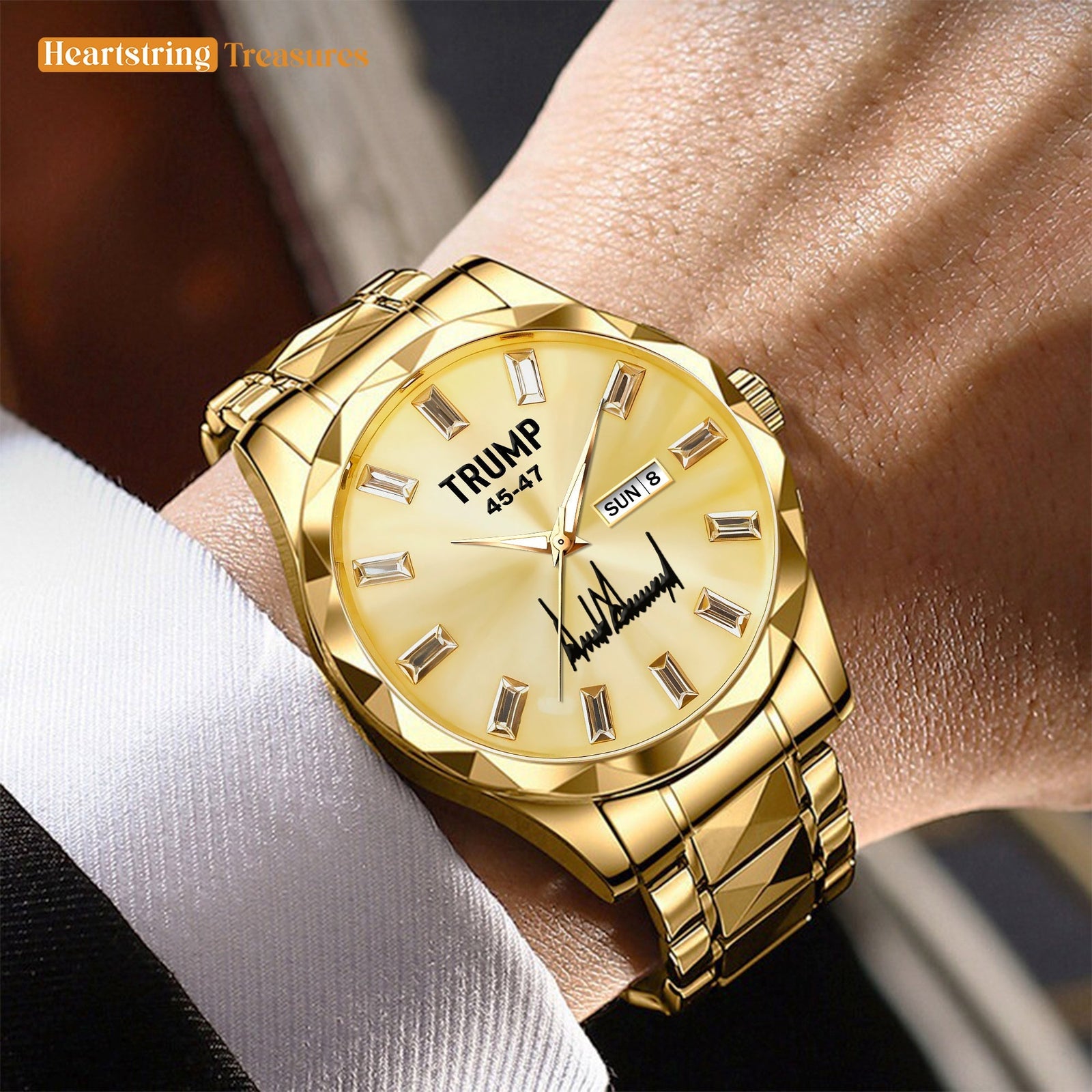 TRUMP 45-47 Watch 2025 Luxury Gold - Champagne Gold Dial