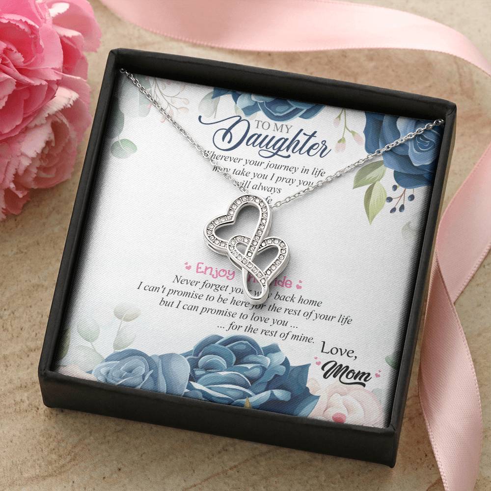 To My Daughter - 6 Double Hearts Necklace