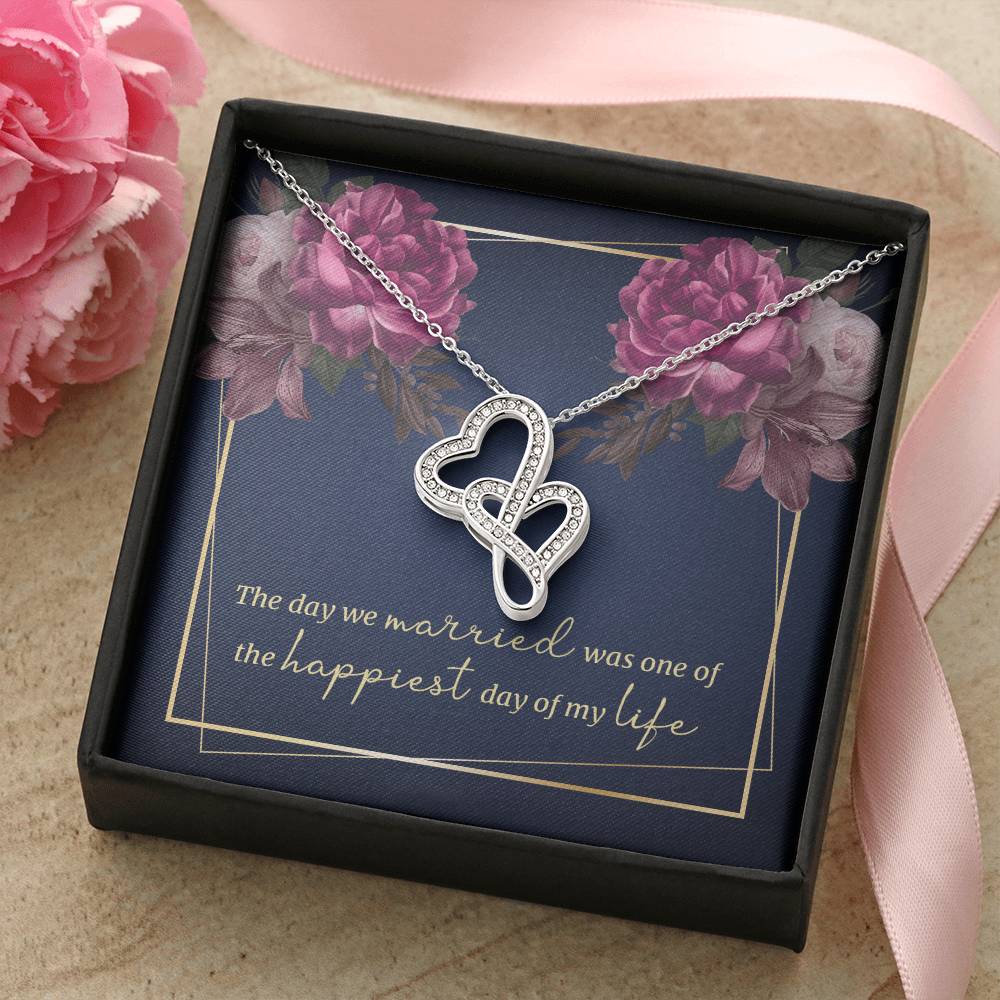 The Day We Married - Double Hearts Necklace