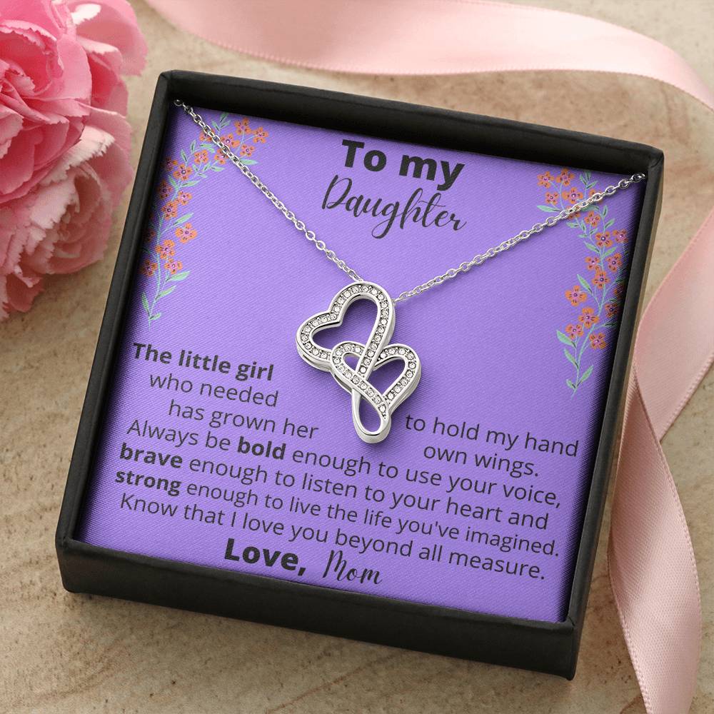 The Little Girl Who - Double Hearts Necklace