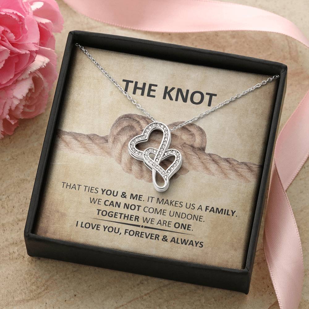 Sweetest Hearts - To My Wife Necklace Love Your Husband - To My Wife Necklace Anniversary Gift For Wife Gift For Wife 1 Double Hearts Necklace