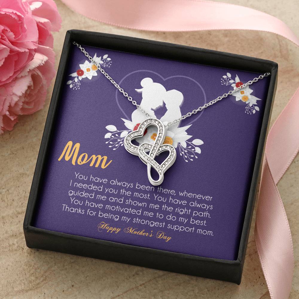Mother's Day Gift Necklace For Mom Mother's Day Necklace Best Gift For Mom Mother's Day Necklace 2 Double Hearts Necklace