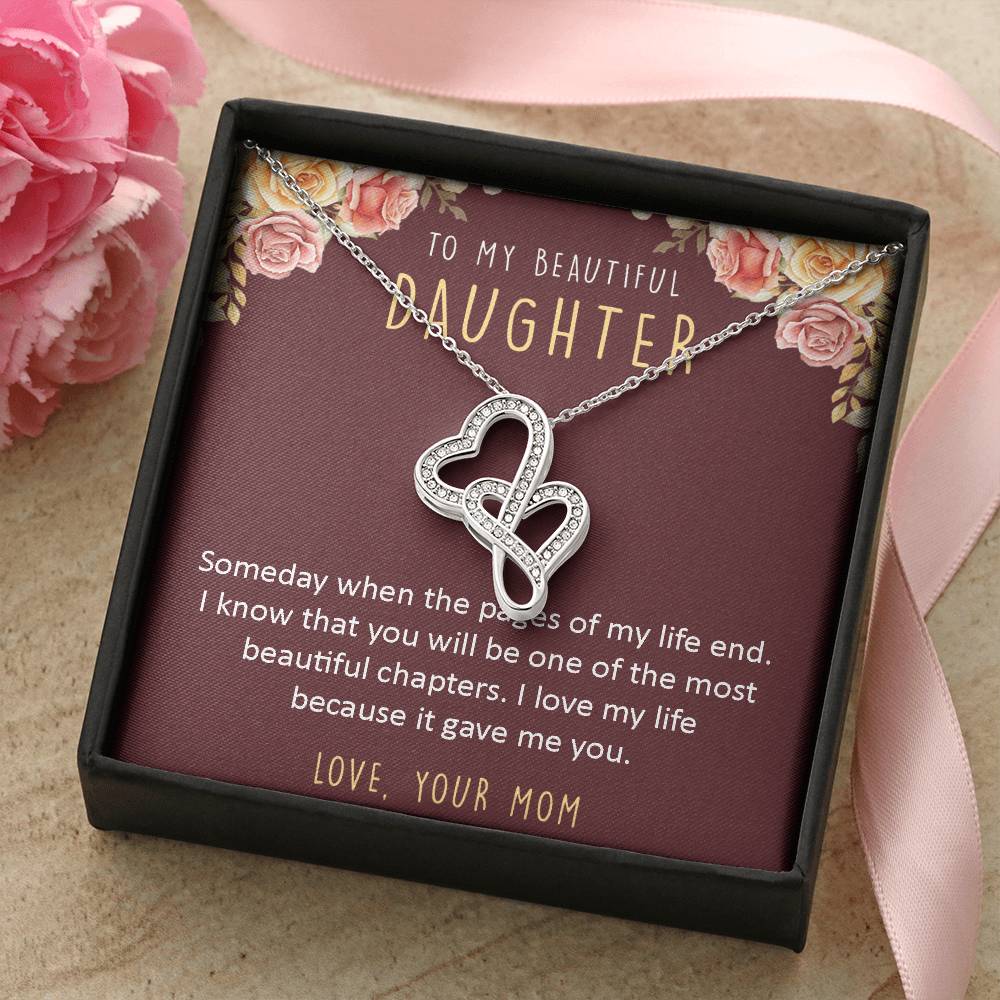 Premium Personalized Gift for Your Loving Daughter! ❤️ Double Hearts Necklace