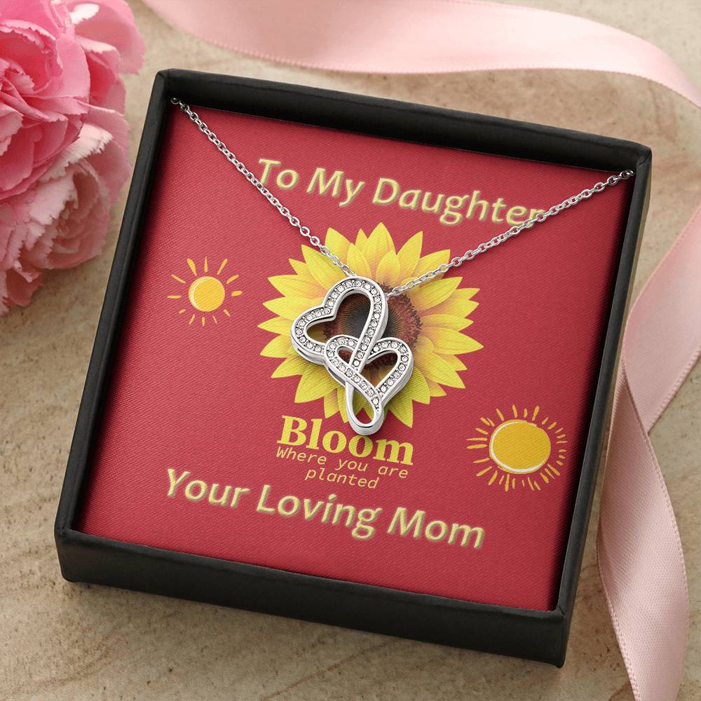 To My Daughter Jewellery Gift For Daughter From Mom Daughter Gift From Mom Valentines Day Gift Double Hearts Necklace