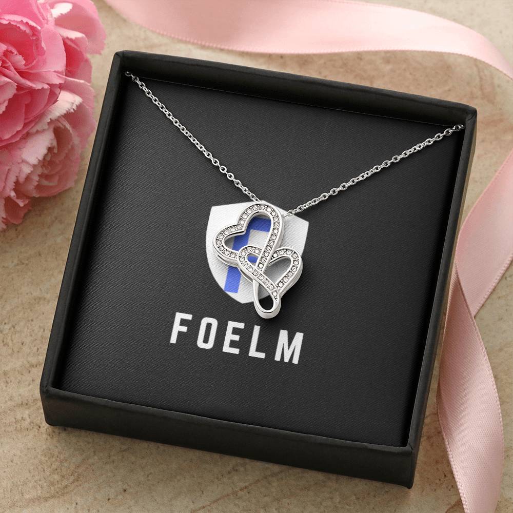 Double Heart Chain Double Hearts Necklace