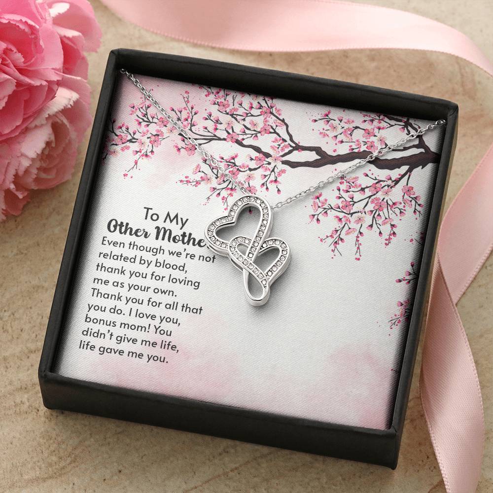 To My Mother - Double Hearts Necklace