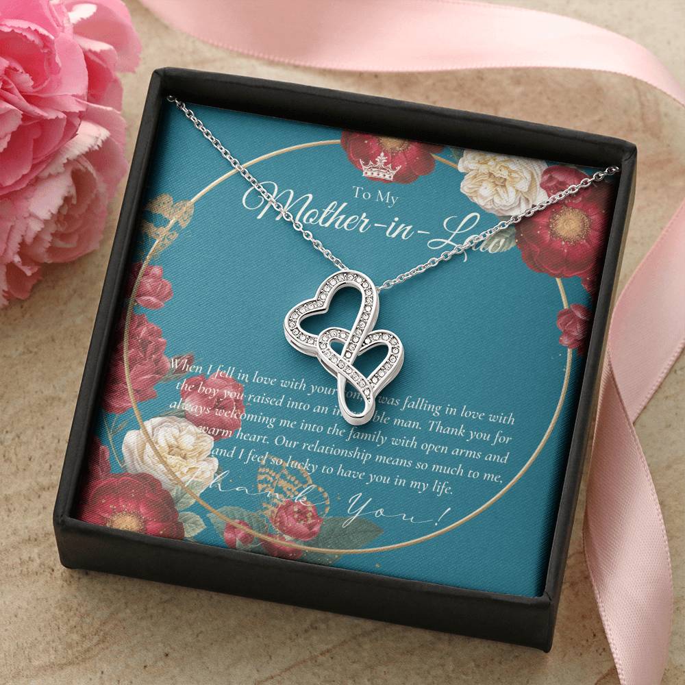 Mother In Law Gift Mom In Law Jewelry Mother's Day Gift For Mother-In-Law Gift For Mother In Law Mother-In-Law Nec 2 Double Hearts Necklace