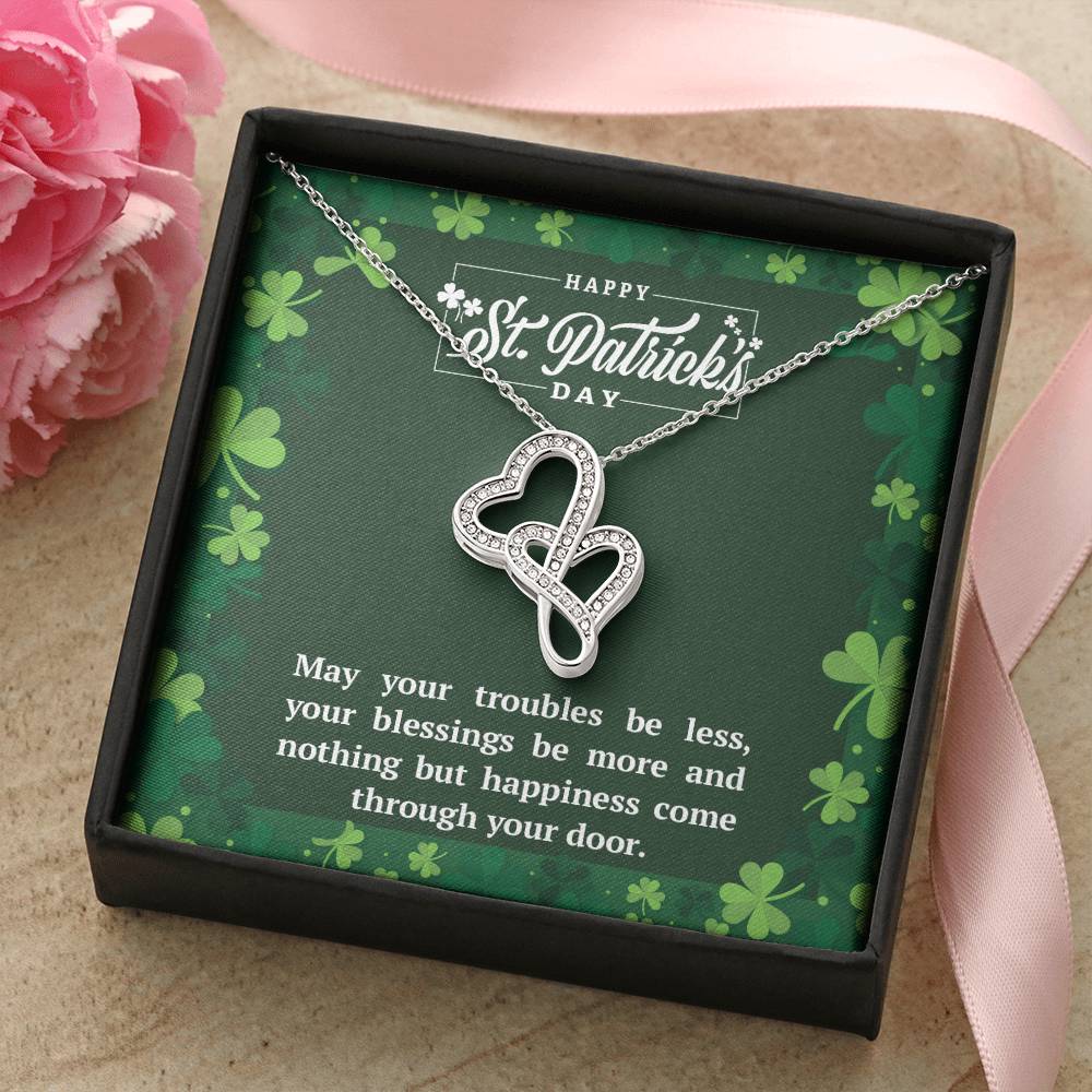 May Your Troubles Be Less - Double Hearts Necklace
