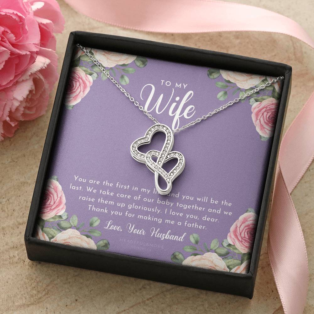 Postpartum Gift For Wife Gift For Wife Post Pregnancy Becoming A Mother Gift Gift For Wife Birth Wife After Pregnancy 6 Double Hearts Necklace