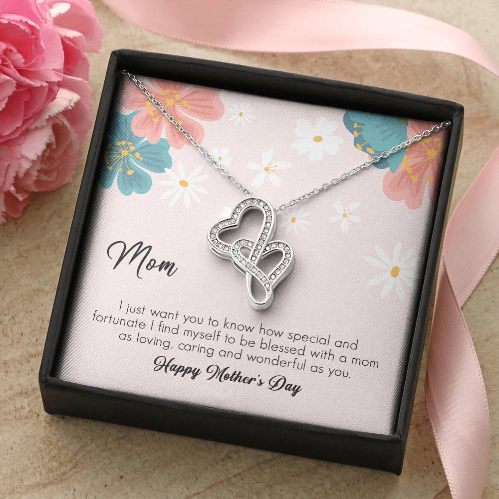 Mother's Day Gift Necklace For Mom Mother's Day Necklace Best Gift For Mom Mother's Day Necklace Double Hearts Necklace