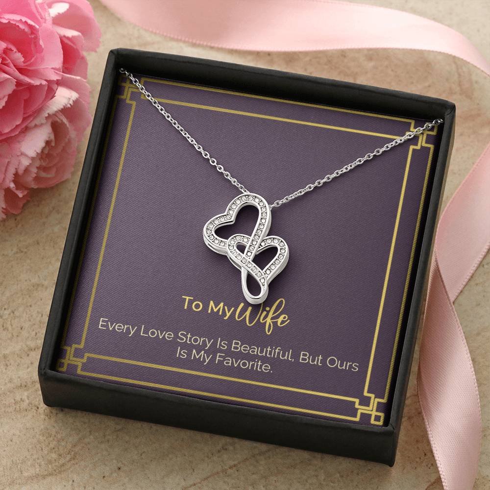 Husband To Wife Necklace 1 Double Hearts Necklace