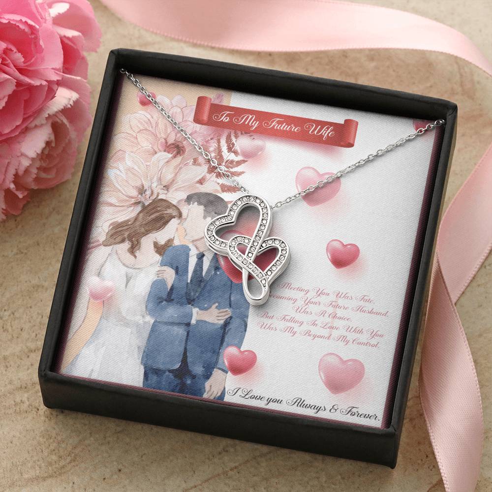 Perfect us Gifts Future Wife Neck 🤞🤞🤞 Double Hearts Necklace