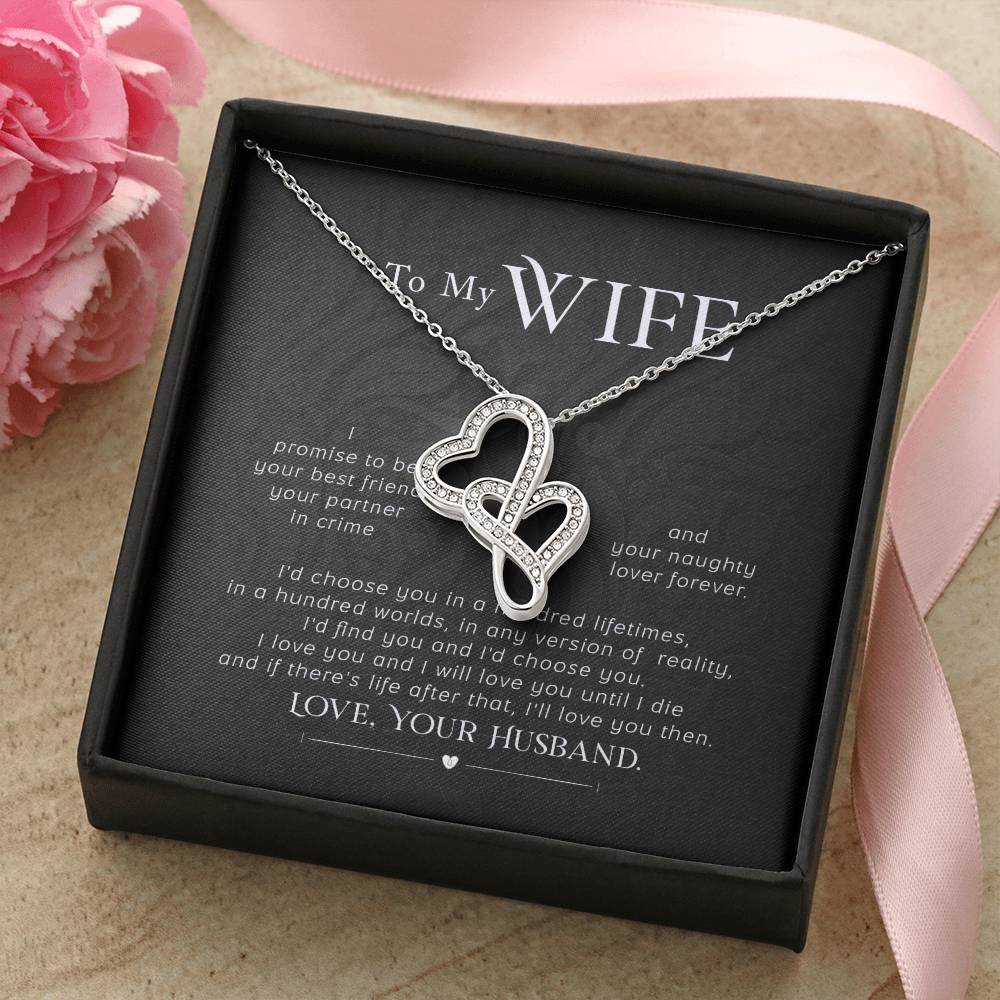 I Promise To Be Necklace -Dp03 Double Hearts Necklace