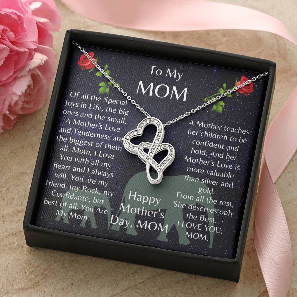 Exquisitely Beautiful The For Mom š¹š Double Hearts Necklace