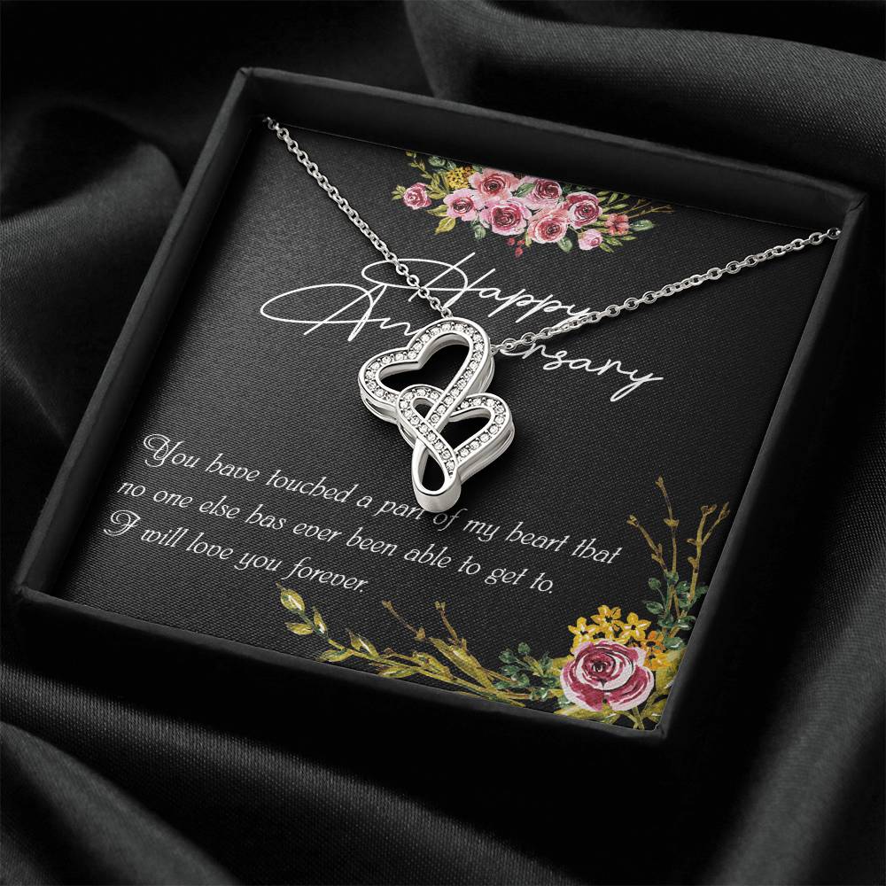 Silver Wedding Anniversary Gifts For Her Wedding Anniversary Gifts For Wife. Anniversary Pendant Gifts Double Hearts Necklace