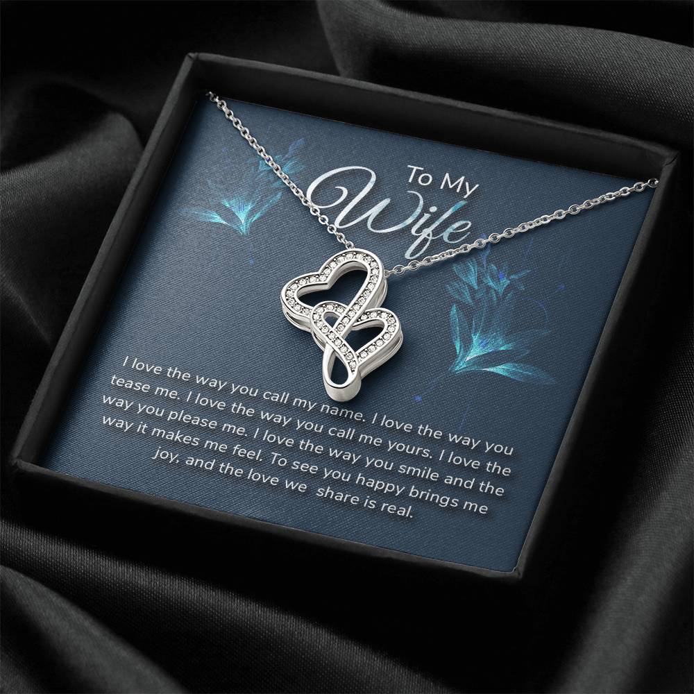 Husband To Wife - Necklace Double Hearts Necklace