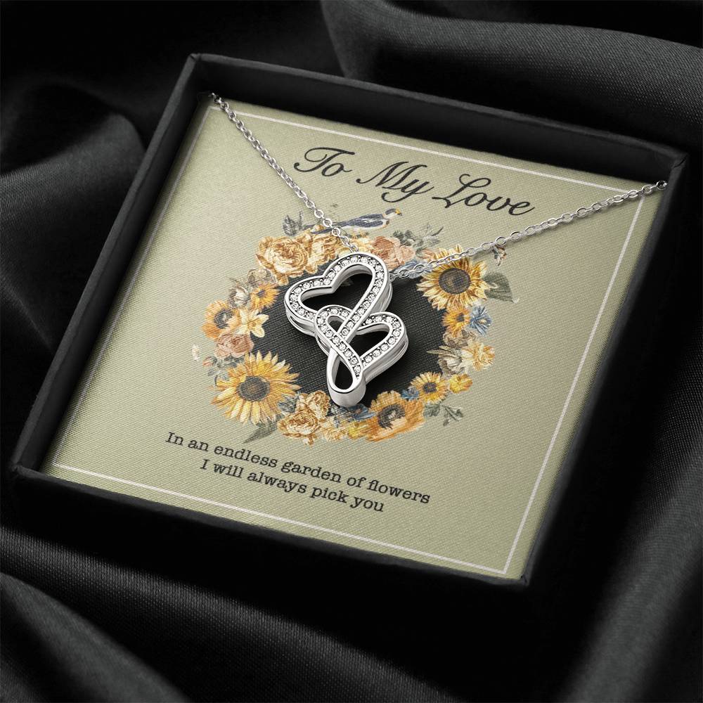 Girlfriend Necklace Valentine Gifts For Girlfriend Necklace For Girlfriend Birthday Gift For Girlfriend Girlfriend Gif Double Hearts Necklace