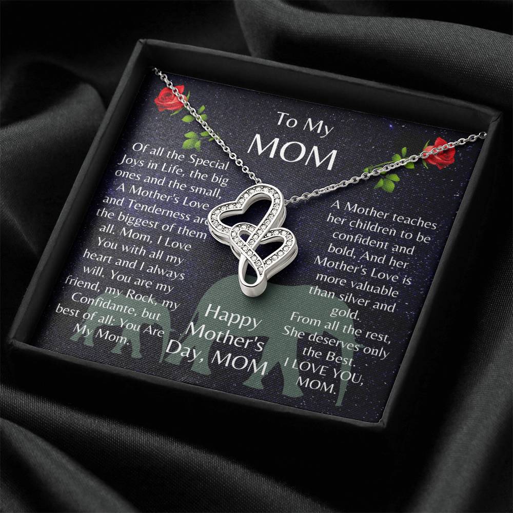 Exquisitely Beautiful The For Mom š¹š Double Hearts Necklace