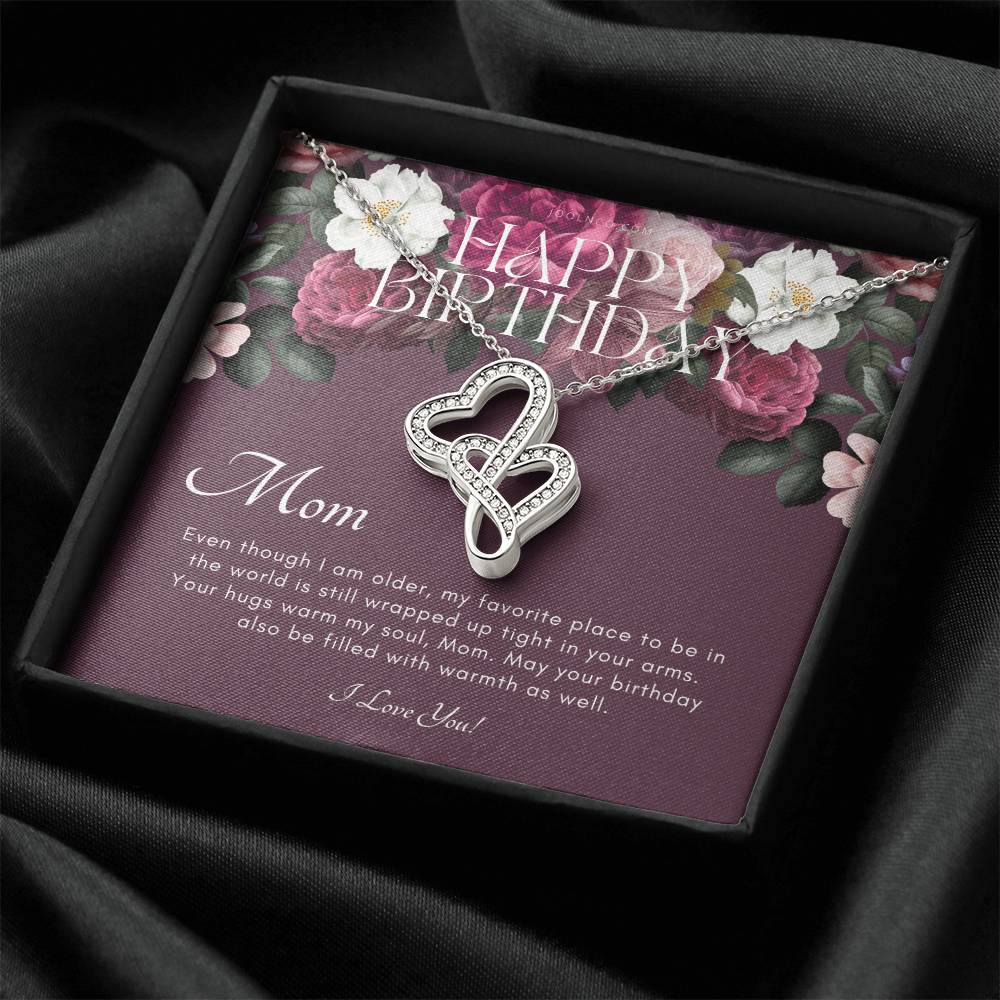 Mother's Birthday Gift Gift For Mom On Her Birthday Gift For Mom From Daughter & Son Mom Necklace Best Mom Gift Me Double Hearts Necklace