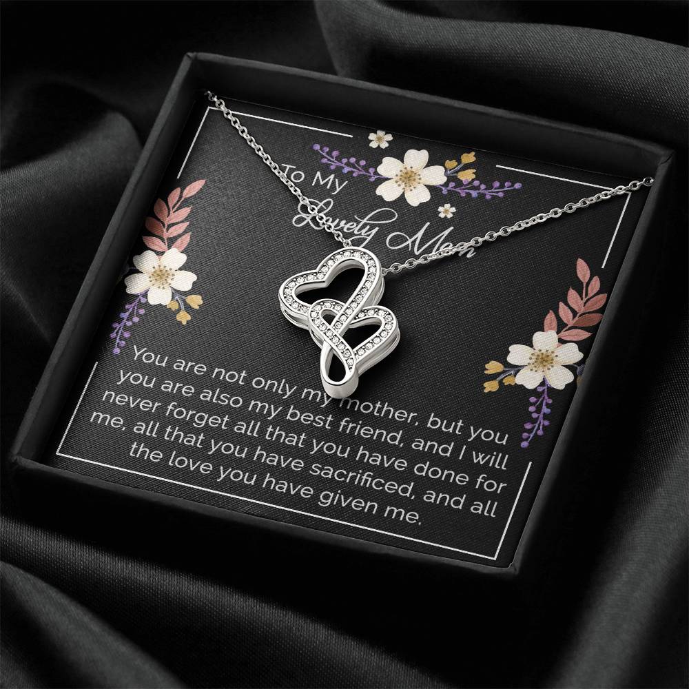 Mother's Day Gift From Daughter To Mom For Mom Double Hearts Necklace