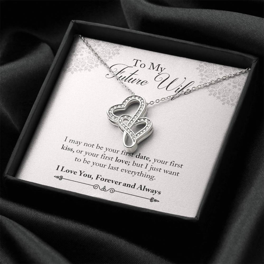 Gift For Fiance - Necklace For Future Wife - Gift For Her - Necklace For Fiance - Engagement Gift - Future Wife Gift - Double Hearts Necklace