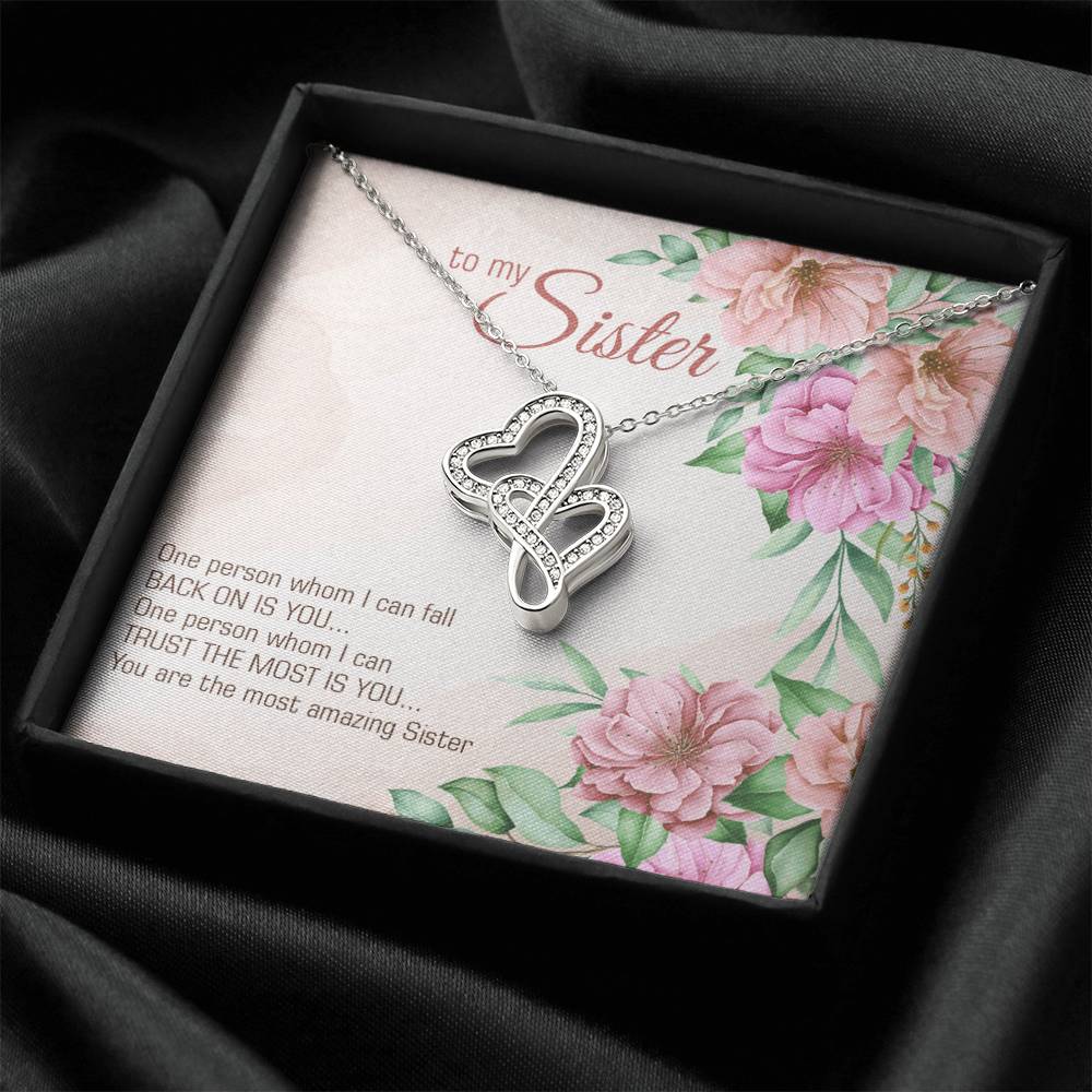Collection Sister - Most Amazing Sister - Double Hearts Necklace