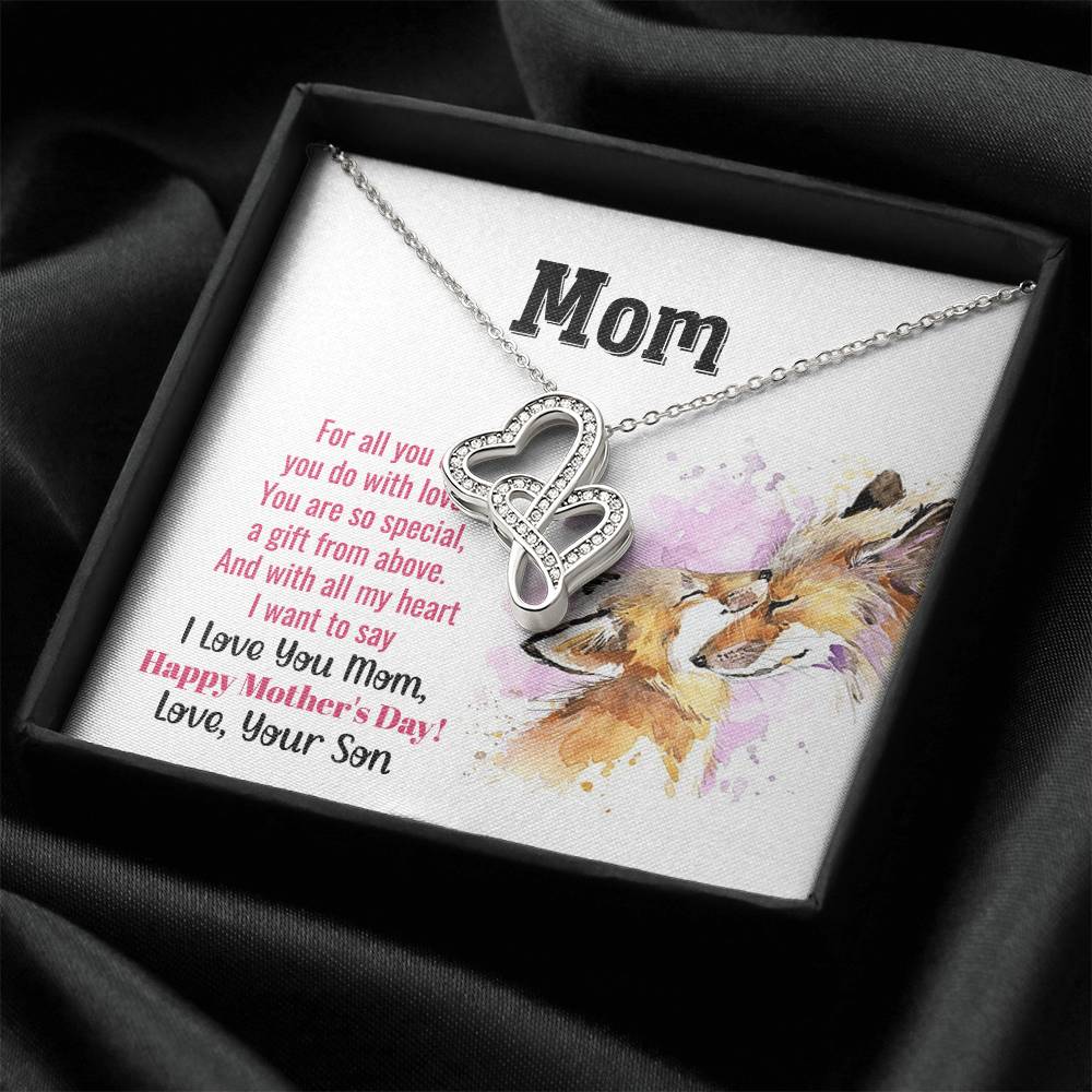 Mom You Are So Special - Double Hearts Necklace