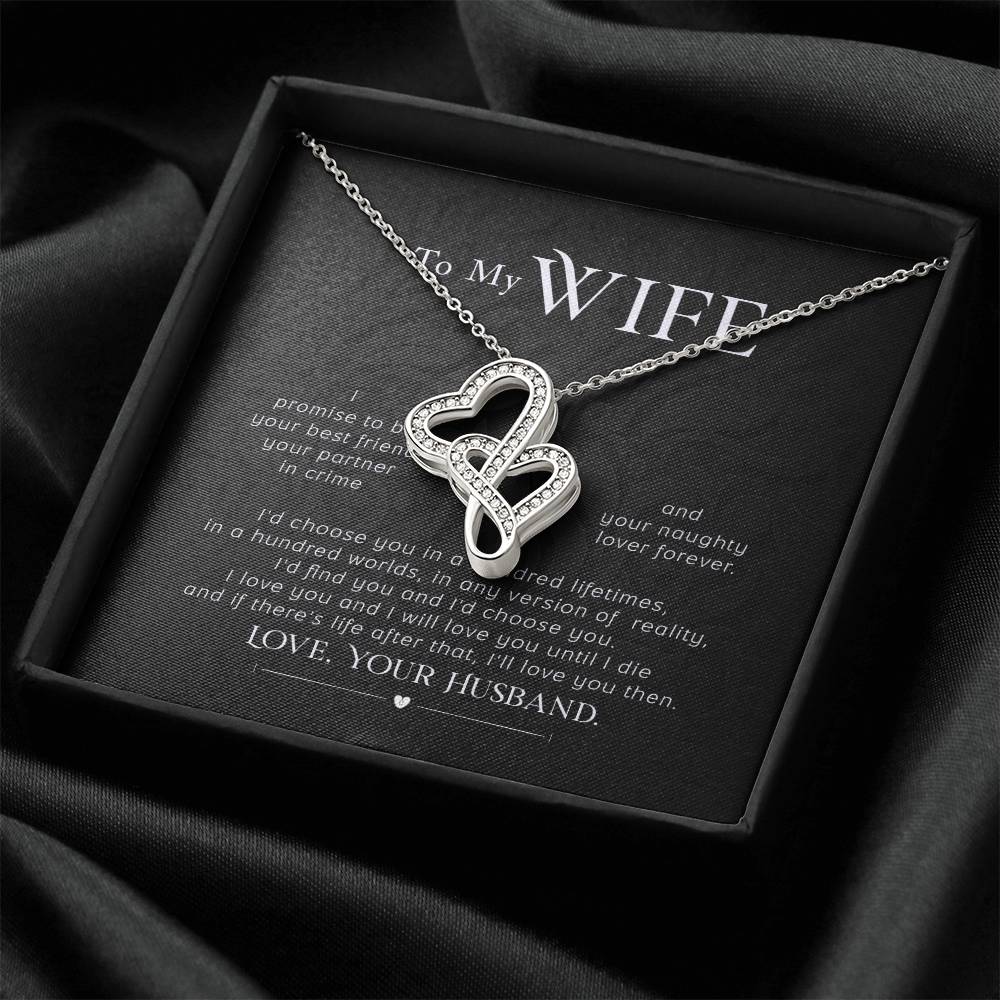I Promise To Be Necklace -Dp03 Double Hearts Necklace