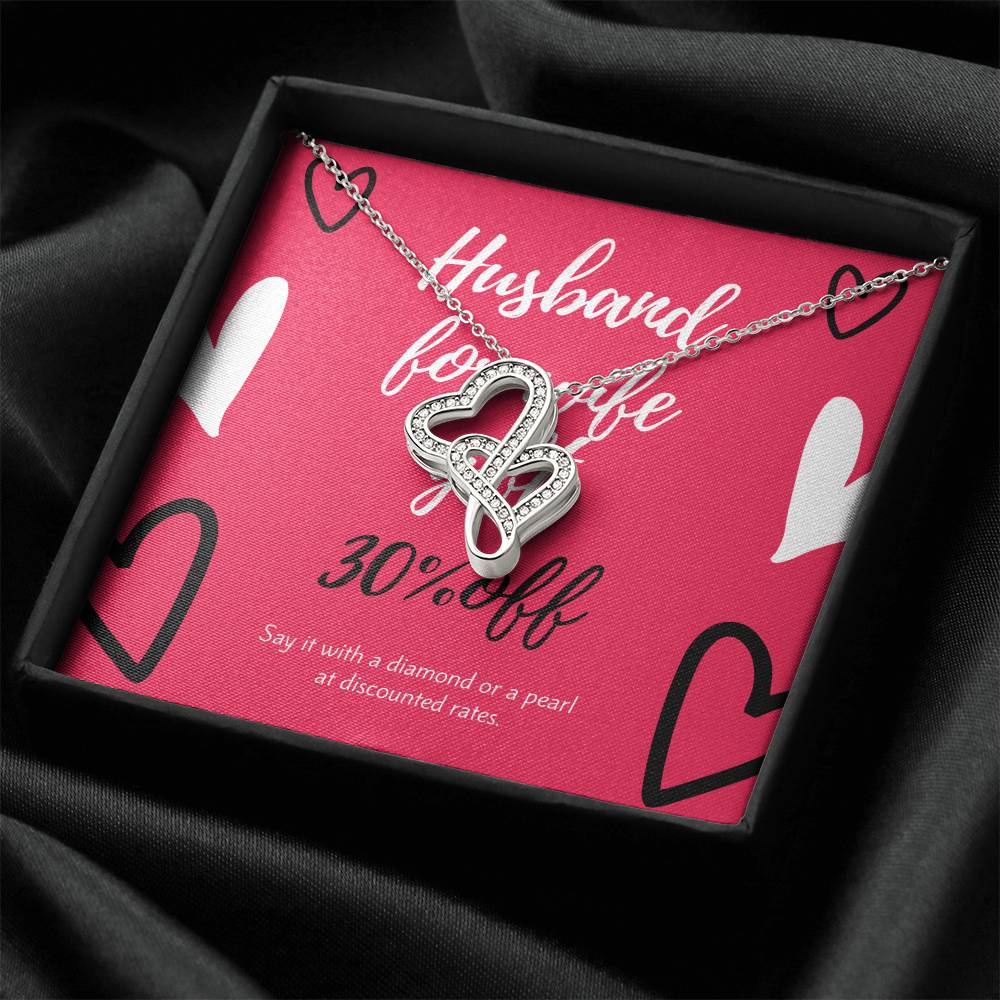 Husband For Wife Gift For Necklace Double Hearts Necklace