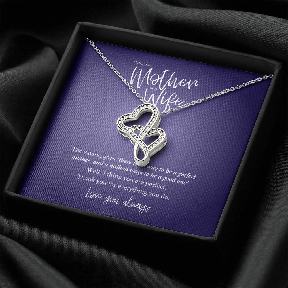 Gorgeous Mother And Wife – Double Hearts Necklace