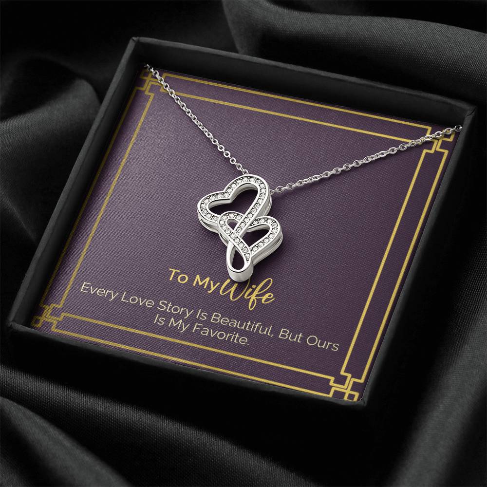 Husband To Wife Necklace 1 Double Hearts Necklace