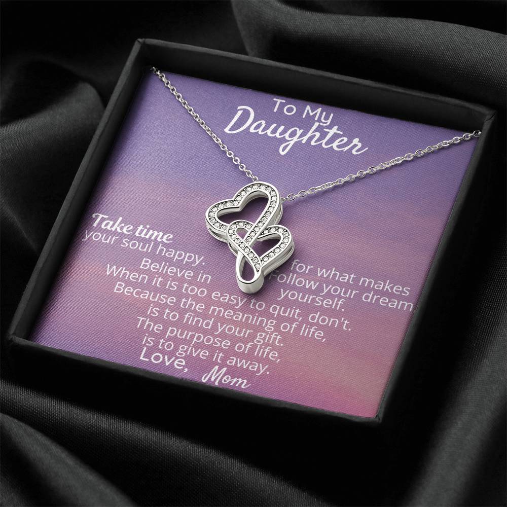 Take Time For - Double Hearts Necklace