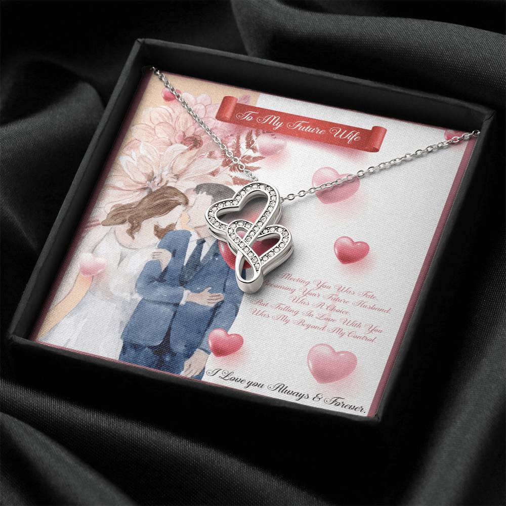 Perfect us Gifts Future Wife Neck 🤞🤞🤞 Double Hearts Necklace