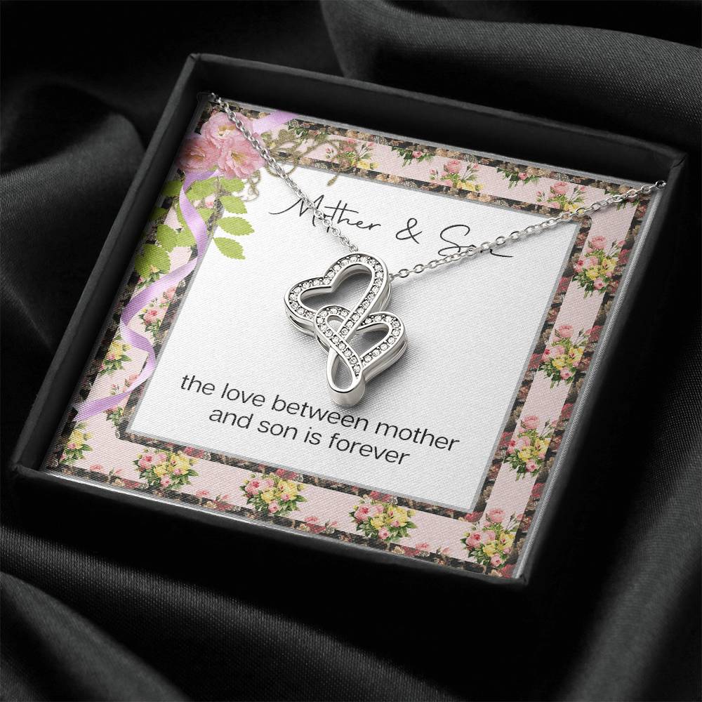 Mother & Son Double Hearts Necklace