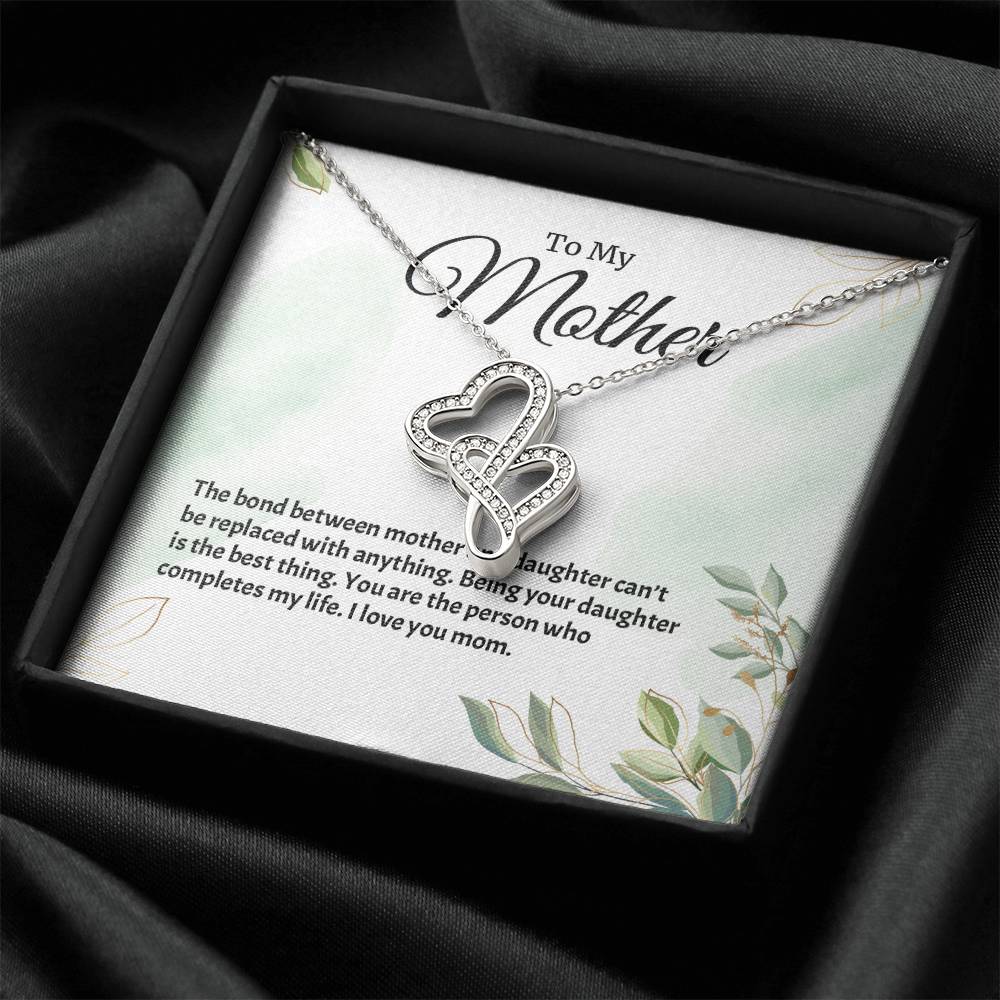 For Mother 1 Double Hearts Necklace