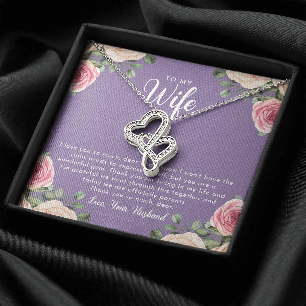 Postpartum Gift For Wife Gift For Wife Post Pregnancy Becoming A Mother Gift Gift For Wife Birth Wife After Pregnancy 5 Double Hearts Necklace